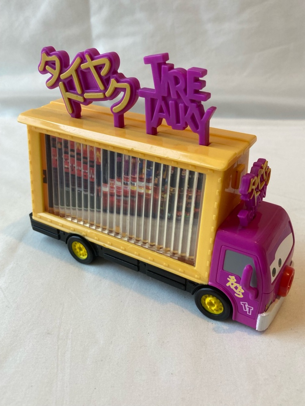 Disney Pixar CARS Tire Talky Billboard Truck Tokyo Allinol Changing Sign 2011